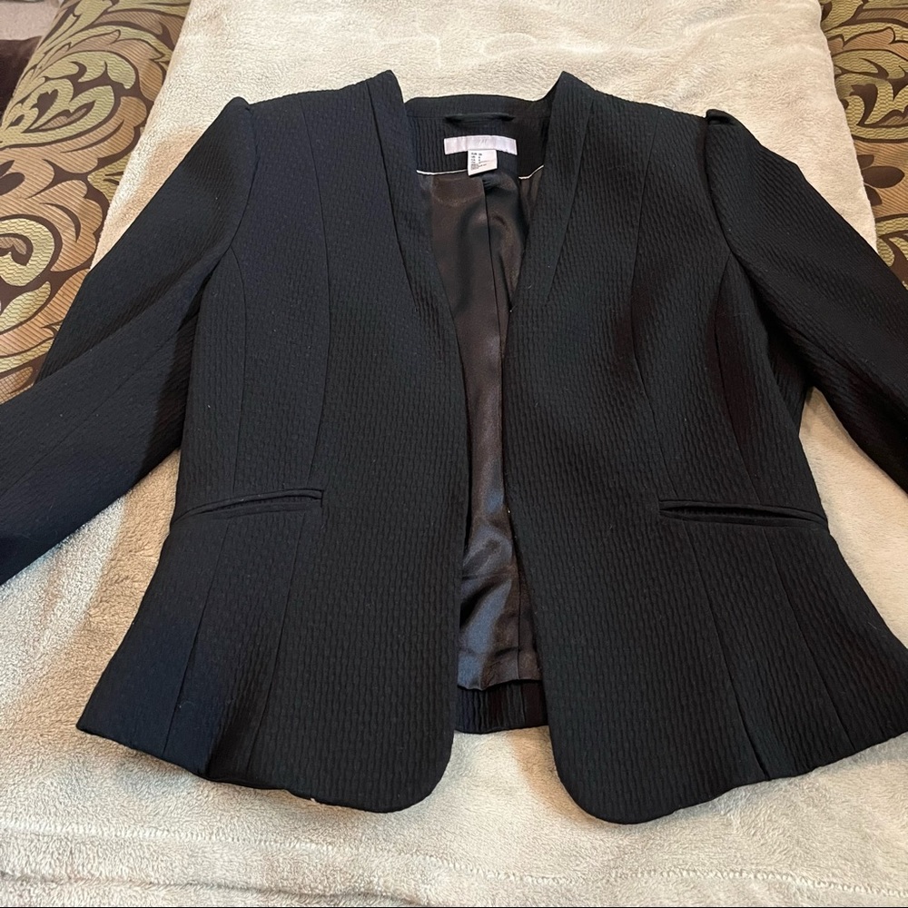 Black Textured Blazer